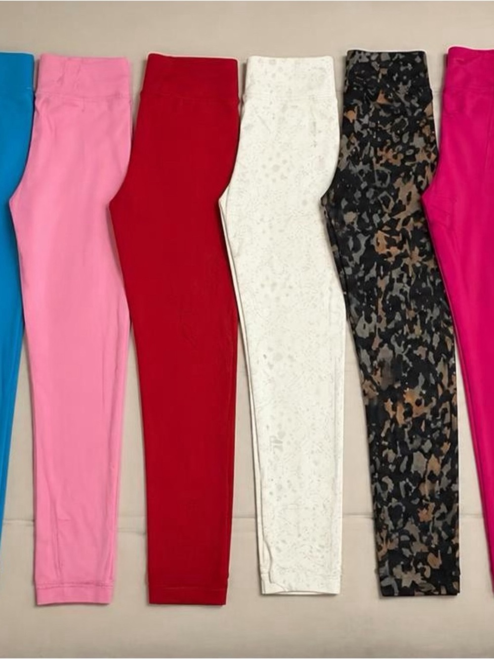 Fabletics VS Women’s Solid print leopard Red PINK black Leggings bundle lot